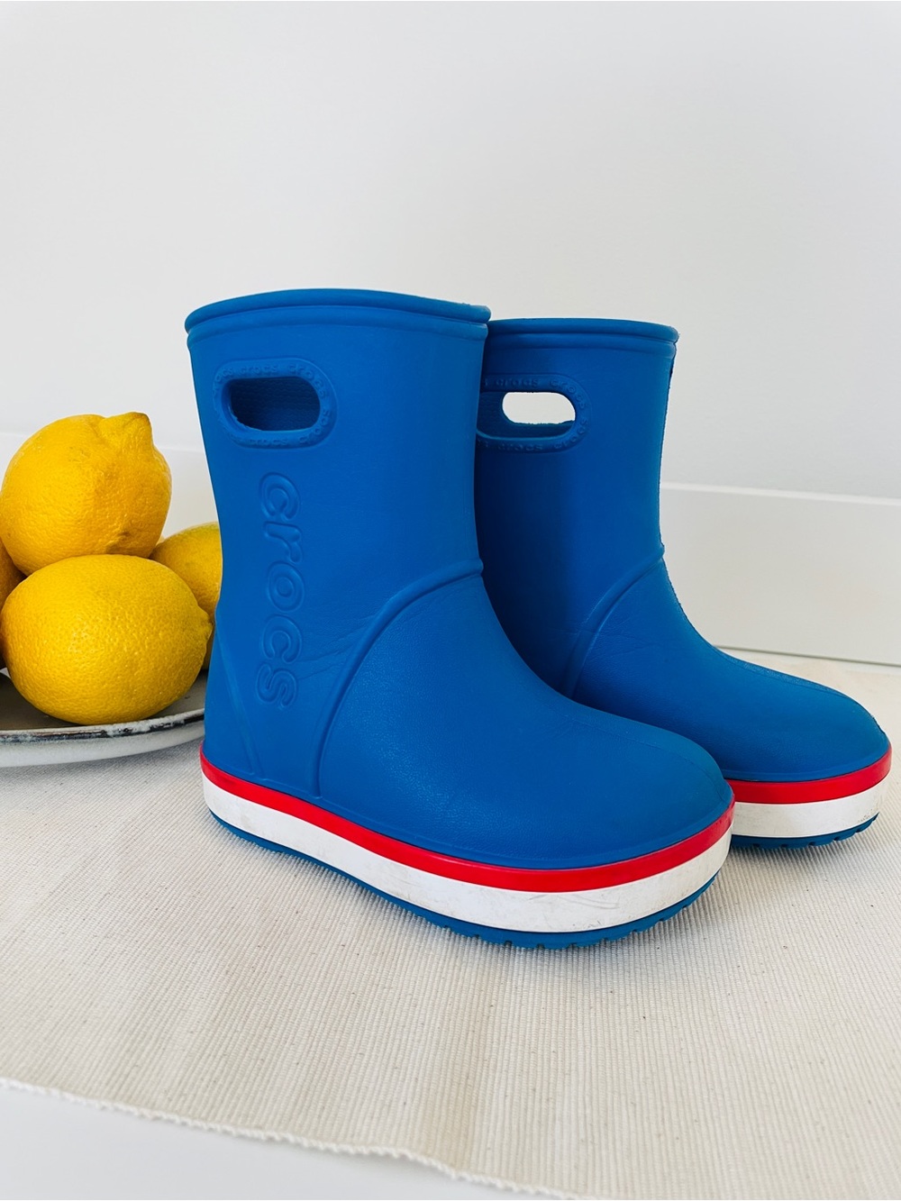 crocs Kids’ Crocband Rain Boot, blue